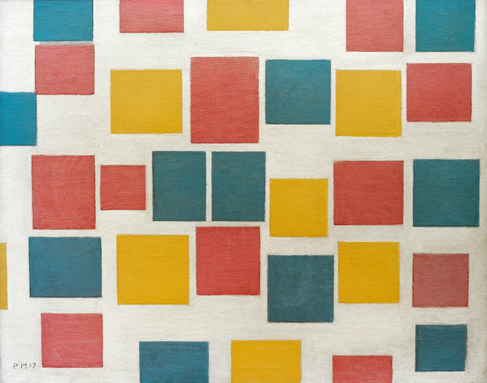 Composition No. 3; Composition with Coloured Surfaces 3 1917 - Piet ...