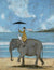 On The Edge Of The Sand by Sam Toft. Unframed art print.